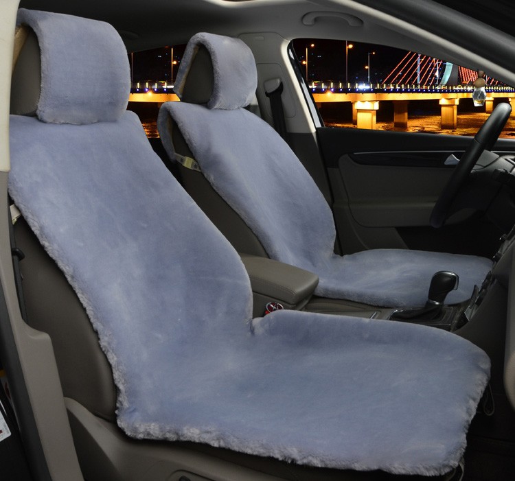 1 Front Plush Car Seat Covers Faux Fur Car Interior Cushion Styling Winter Plush Pad