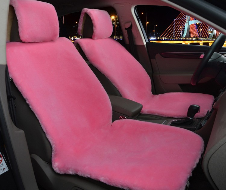 1 Front Plush Car Seat Covers Faux Fur Car Interior Cushion Styling Winter Plush Pad