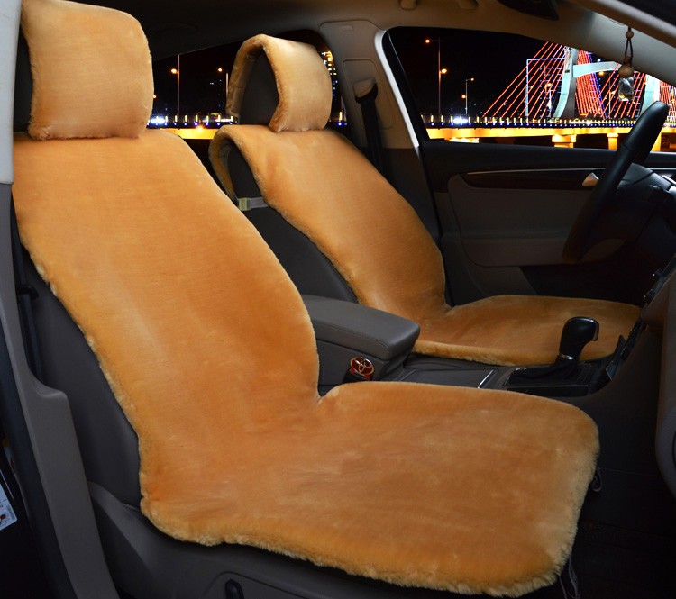 1 Front Plush Car Seat Covers Faux Fur Car Interior Cushion Styling Winter Plush Pad