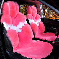 1Piece Front Australia Wool Car Seat Cover Winter Pulvinis Flower Genuine Fur Cushions Pads Plush Mats