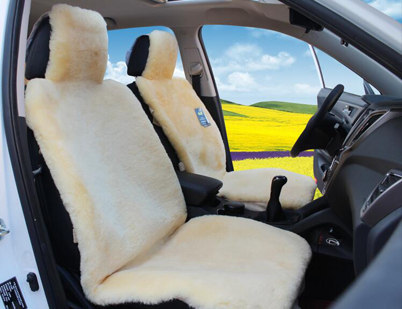 1Piece Front Car Seat Covers Faux Fur Interior Cushion Styling Winter Plush Pad