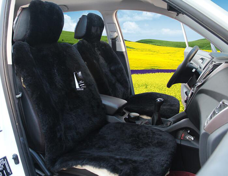 1Piece Front Car Seat Covers Faux Fur Interior Cushion Styling Winter Plush Pad