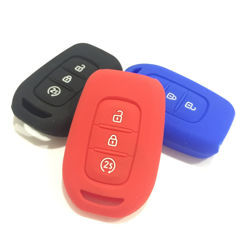 3 Button Silicone Rubber Car Key Cover Case For Renault Duster Megane Duster Sandero Kangdoo