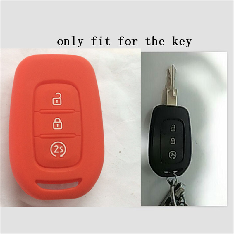 3 Button Silicone Rubber Car Key Cover Case For Renault Duster Megane Duster Sandero Kangdoo