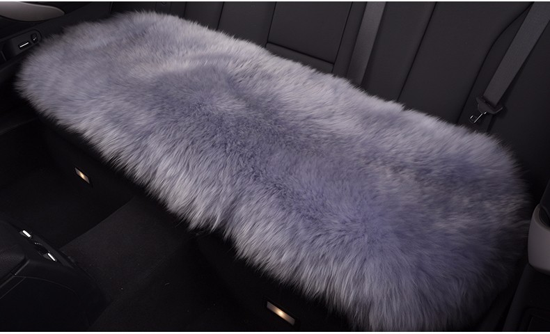 3pcs Long Wool Car Seat Pads Auto Fur Mats Furry Interior Cushion Winter Warm