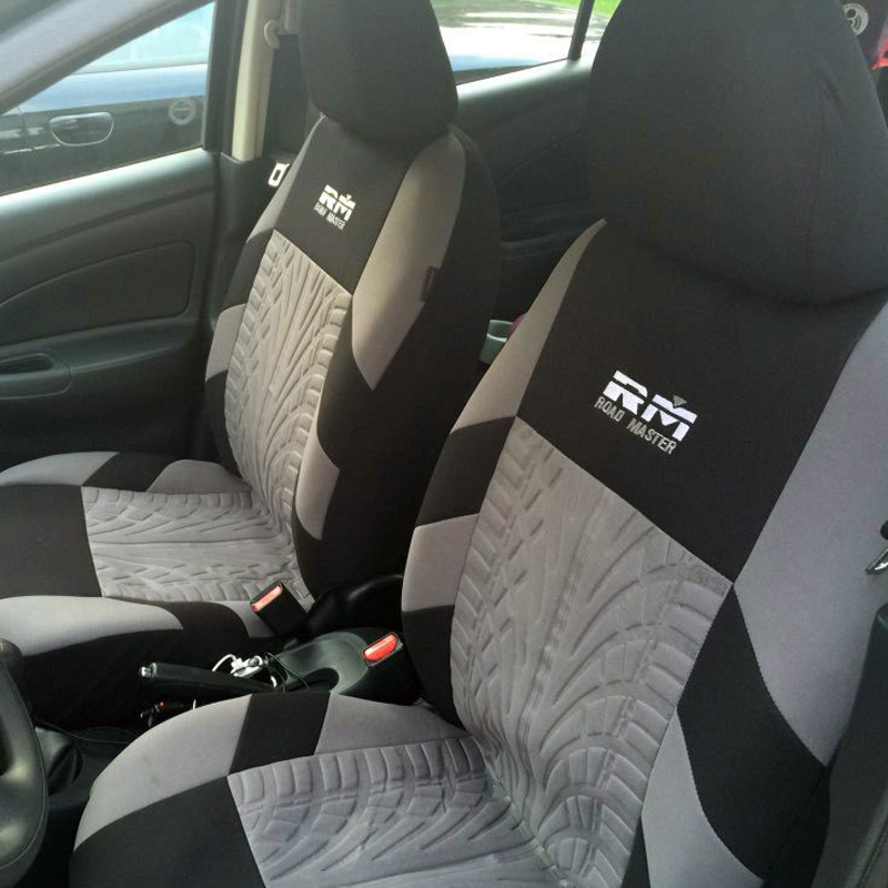 4pcs Classic Man Polyester Fabric Universal Automotive Seat Covers Tread Patterns Interior