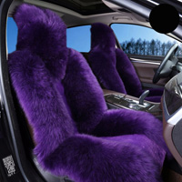 4pcs Full Sets Long Wool Auto Seat Cover Universal Sheepskin Fur Cushions Winter Warm Soft Plush