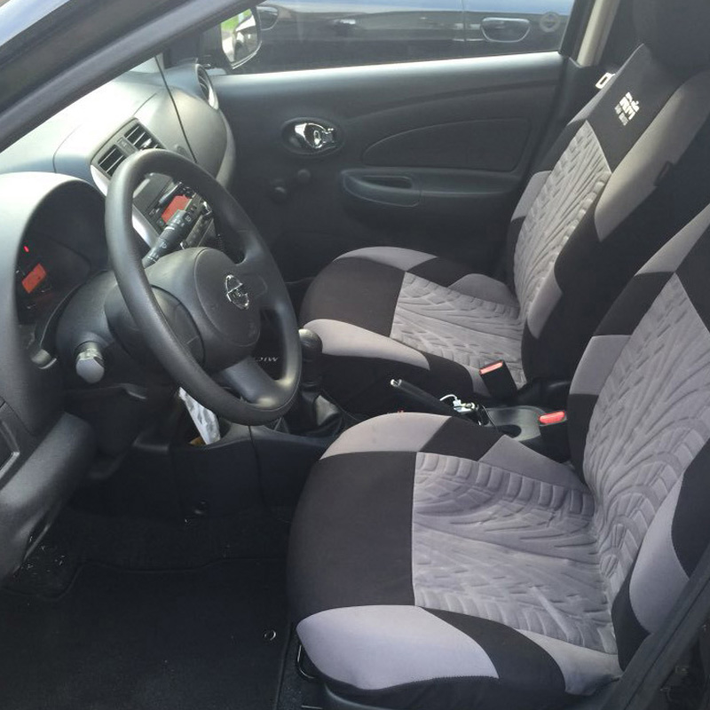 9pcs Classic Man Polyester Fabric Universal Car Seat Covers Tread Patterns Protector Interior