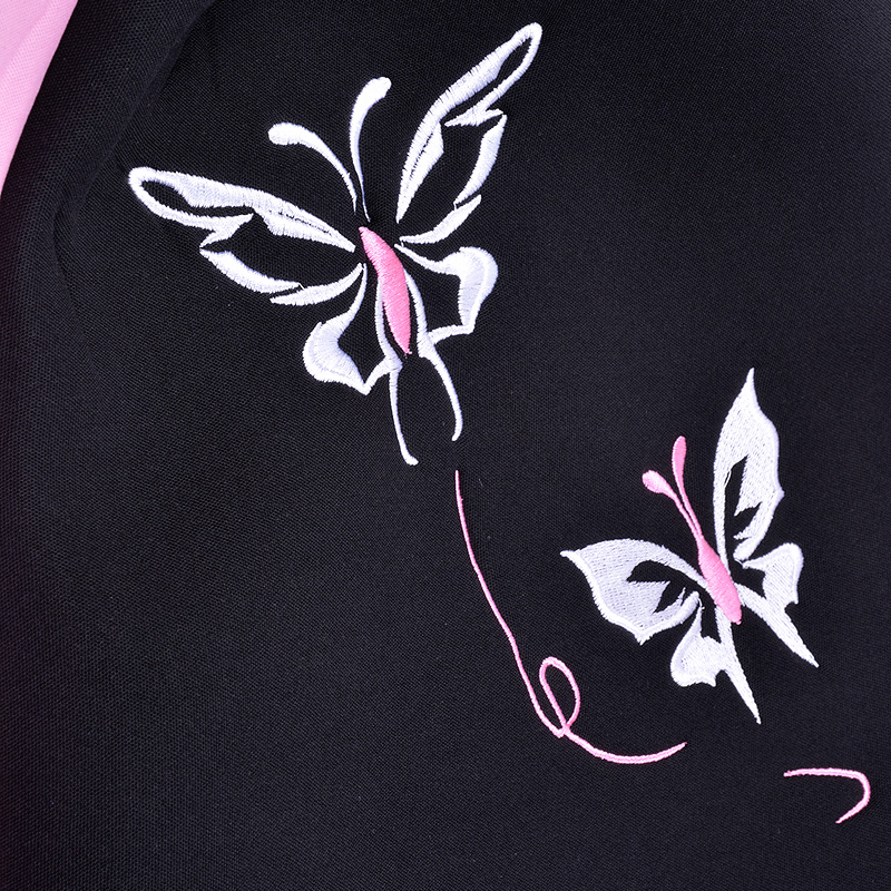 Cute Butterfly Embroidery Universal Car Seat Cover Women Polyester Styling - Pink