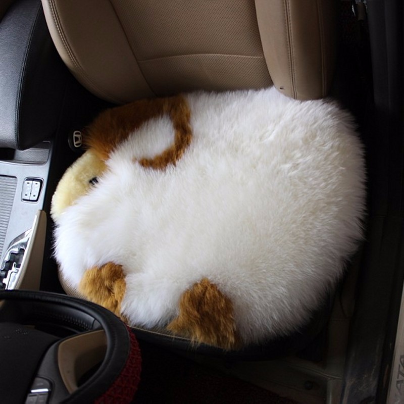 Cute Lambs Whole Wool Car Seat Cushion Winter Australian Fur Pads Hairy Office Home Mats