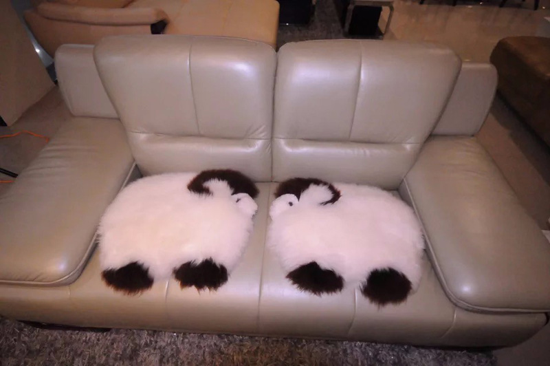 Cute Lambs Whole Wool Car Seat Cushion Winter Australian Fur Pads Hairy Office Home Mats