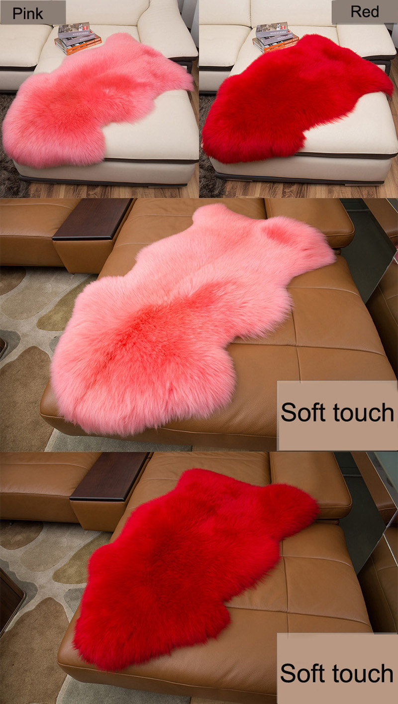 Luxury Pure Australian Wool Whole Sheepskin Fur Chair Tea Table Yoga Cushion Mats Sofa Pads