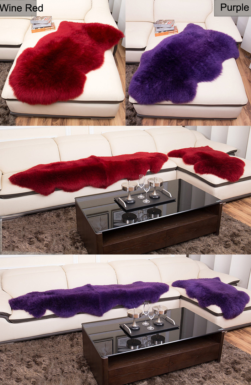 Luxury Pure Australian Wool Whole Sheepskin Fur Chair Tea Table Yoga Cushion Mats Sofa Pads