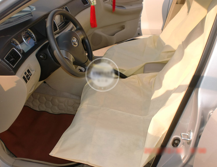 Non-woven Disposable Car Front + Rear Bench Seat Covers 3pieces Sets