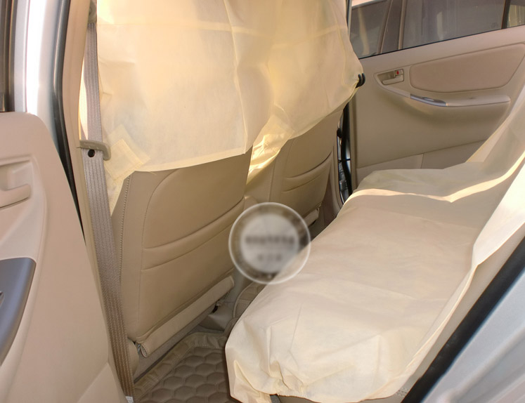 Non-woven Disposable Car Front + Rear Bench Seat Covers 3pieces Sets