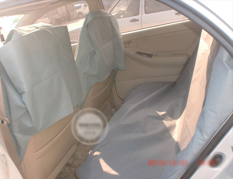 Non-woven Disposable Car Front + Rear Bench Seat Covers 3pieces Sets