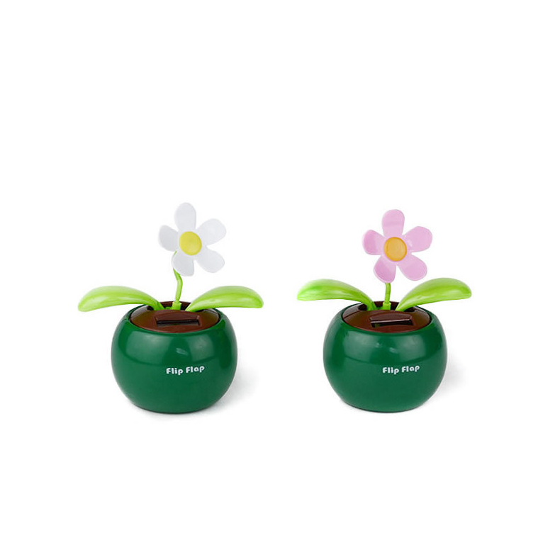 Solar Powered Dancing Apple Flower Swinging Animated Dancer Toy Car Decoration