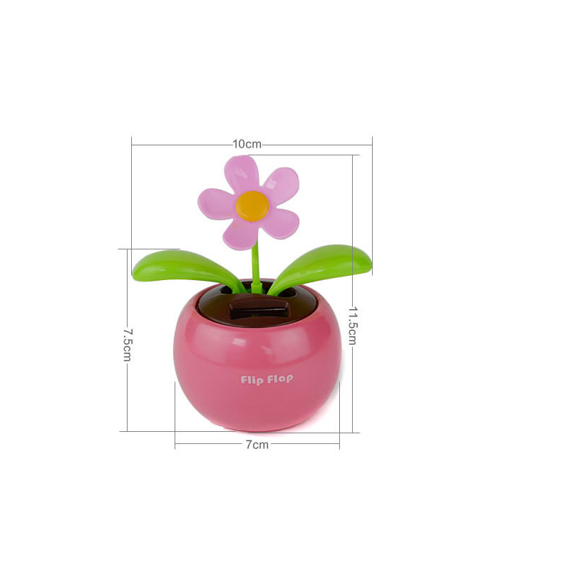 Solar Powered Dancing Apple Flower Swinging Animated Dancer Toy Car Decoration