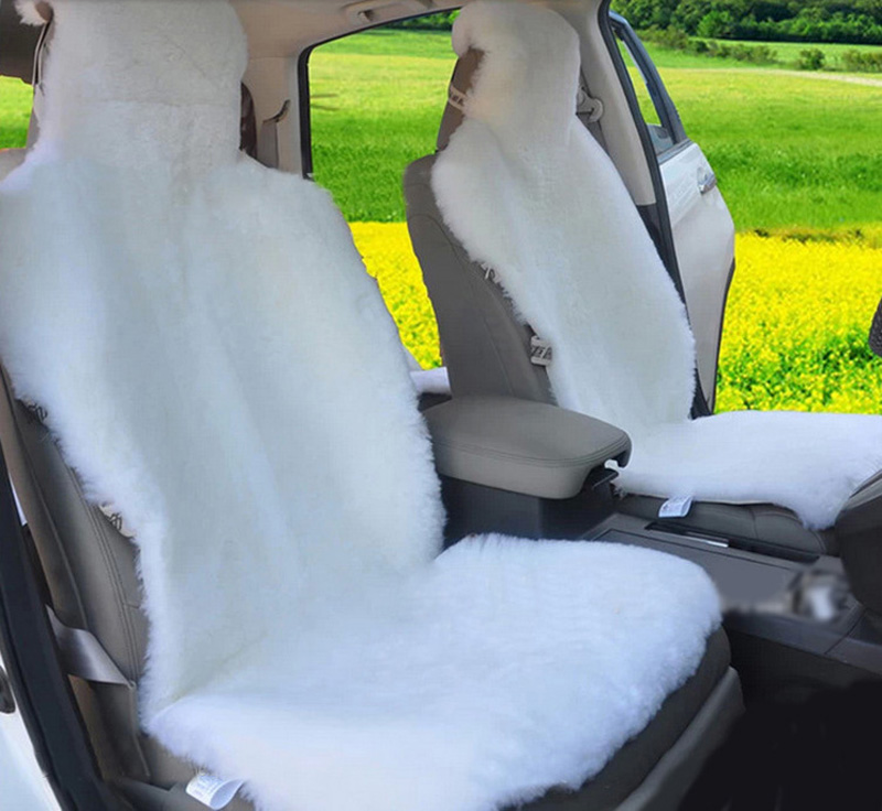 Top Quality Full Set Car Seat Covers Faux fur Interior Cushion Styling Winter Plush Pad