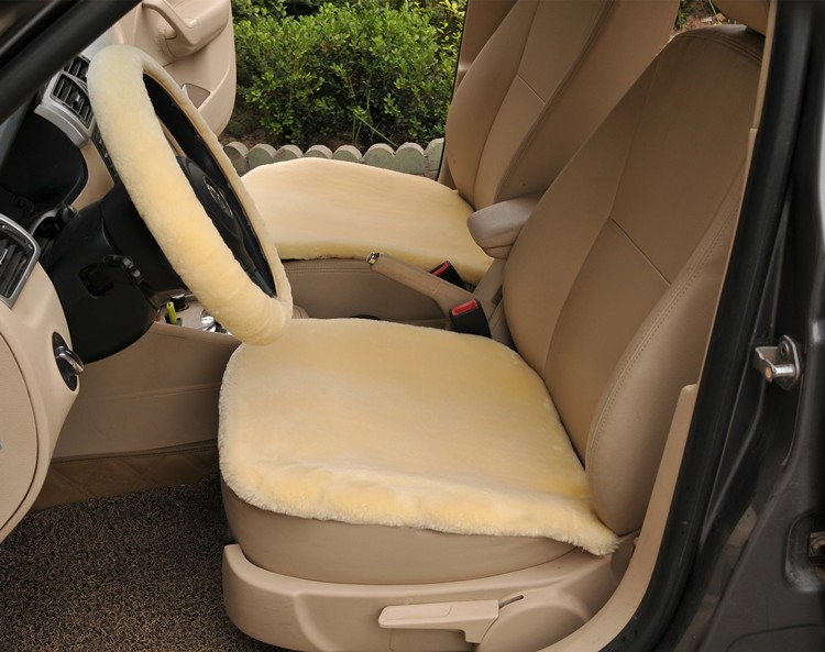 Top Quality Plush Automotive Front Seat Pad Faux Fur Interior Cushion Cover Winter Mat