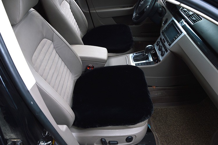 Top Quality Plush Automotive Front Seat Pad Faux Fur Interior Cushion Cover Winter Mat