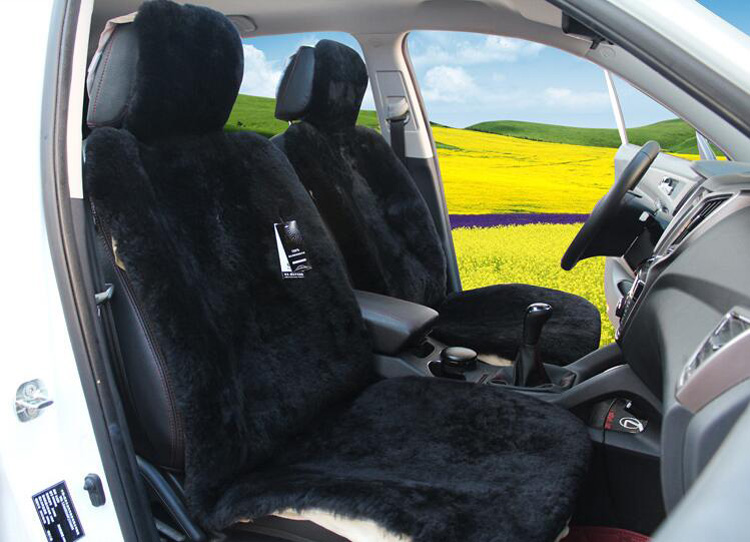 Universal 1pcs Luxury Car Australia Wool Front Seat Cover Cushion Sheepskin Short Plush Mats