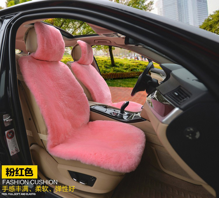 Universal 1pcs Luxury Car Australia Wool Front Seat Cover Cushion Sheepskin Short Plush Mats