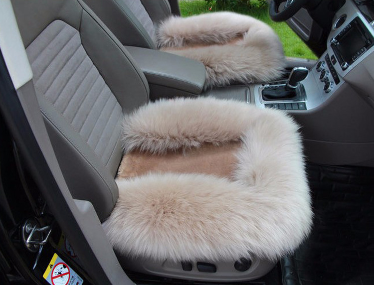 Universal 3pcs Australia 100% Wool Automobile Seat Pads Mats Furry Interior Winter Warm