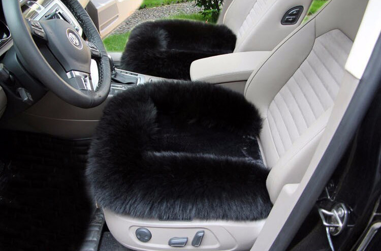 Universal 3pcs Australia 100% Wool Automobile Seat Pads Mats Furry Interior Winter Warm