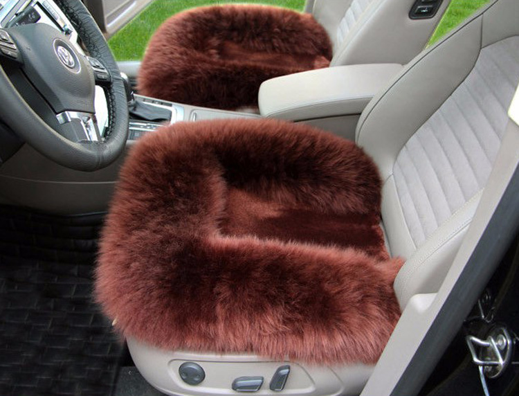 Universal 3pcs Australia 100% Wool Automobile Seat Pads Mats Furry Interior Winter Warm