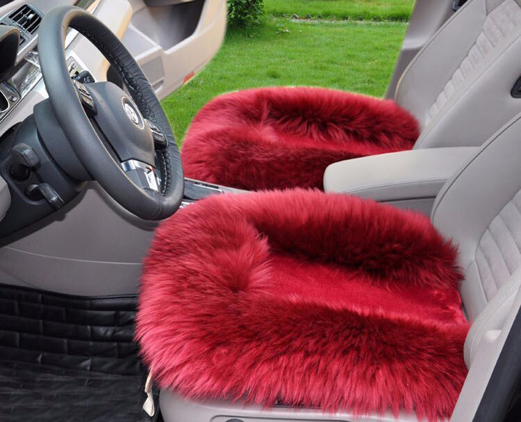 Universal 3pcs Australia 100% Wool Automobile Seat Pads Mats Furry Interior Winter Warm