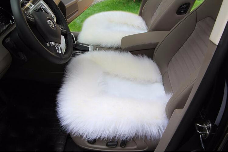 Universal 3pcs Australia 100% Wool Automobile Seat Pads Mats Furry Interior Winter Warm