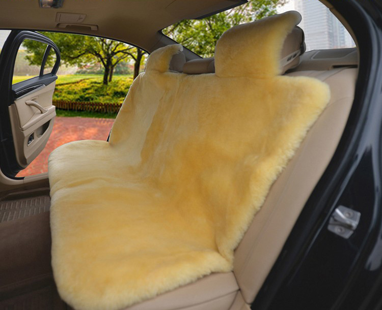 Universal 3pcs Full Set Luxury Car Cover Australia Wool Seat Cushion Sheepskin Short Plush Mats