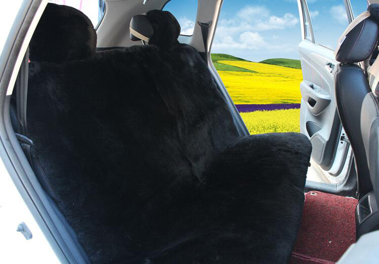 Universal 3pcs Full Set Luxury Car Cover Australia Wool Seat Cushion Sheepskin Short Plush Mats