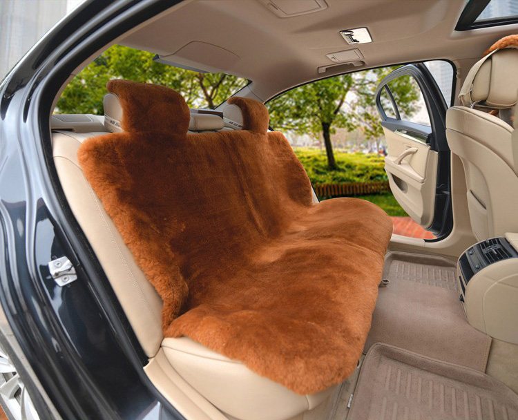 Universal 3pcs Full Set Luxury Car Cover Australia Wool Seat Cushion Sheepskin Short Plush Mats