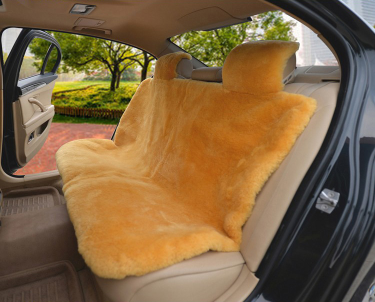 Universal 3pcs Full Set Luxury Car Cover Australia Wool Seat Cushion Sheepskin Short Plush Mats