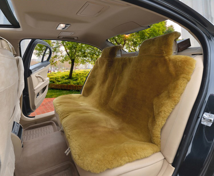 Universal 3pcs Full Set Luxury Car Cover Australia Wool Seat Cushion Sheepskin Short Plush Mats