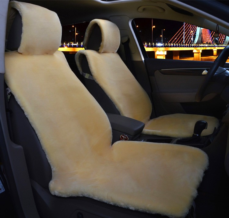 Universal Full Set Automobile Wool Plush Seat Cover Thicken Cushion Front Rear Pad Mats