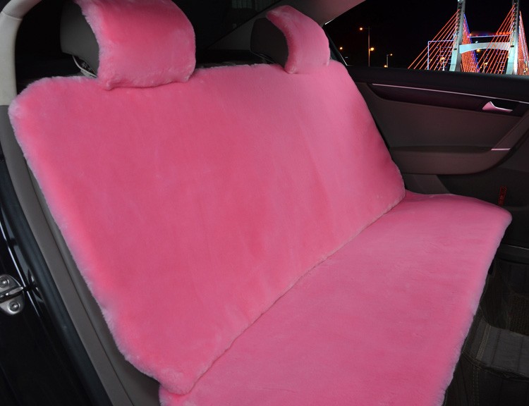 Universal Full Set Automobile Wool Plush Seat Cover Thicken Cushion Front Rear Pad Mats