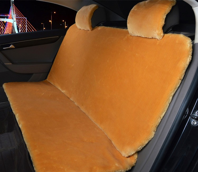 Universal Full Set Automobile Wool Plush Seat Cover Thicken Cushion Front Rear Pad Mats