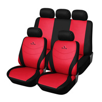 Universal Man 9pcs Polyester Fabric Racing Embroidery Auto Front & Rear Seat Covers