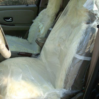Vehicle PE Disposable Clear Plastic Auto Seat + Steering Wheel + Gear Covers 3pcs