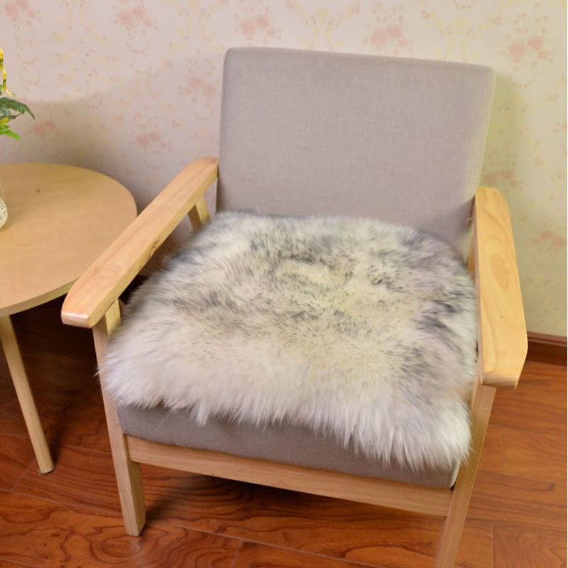 Winter Long Wool Mat Car Plush Seat Pad Pure Chair Cushion Used in Home and Office