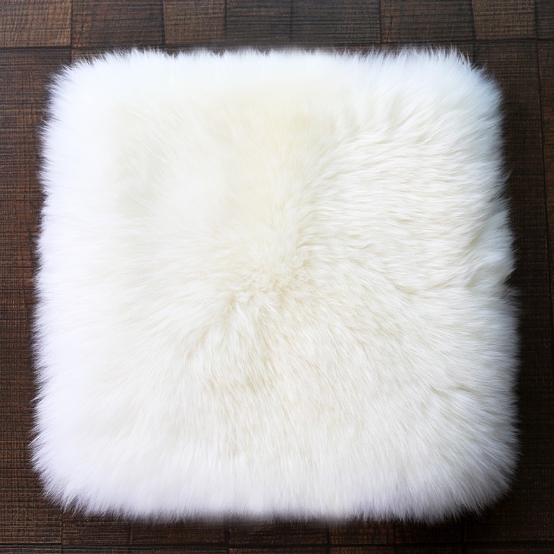 Winter Long Wool Mat Car Plush Seat Pad Pure Chair Cushion Used in Home and Office