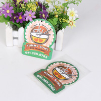 Yummy Bowl Restaurant Auto Ornaments Hanging Air Freshener Paper Car Solid Perfume