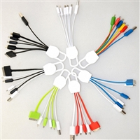 OEM/ODM AF-501 USB Charging Cable for Mobile Phone MFI Keychain 6 in 1 Micro Multi Mini