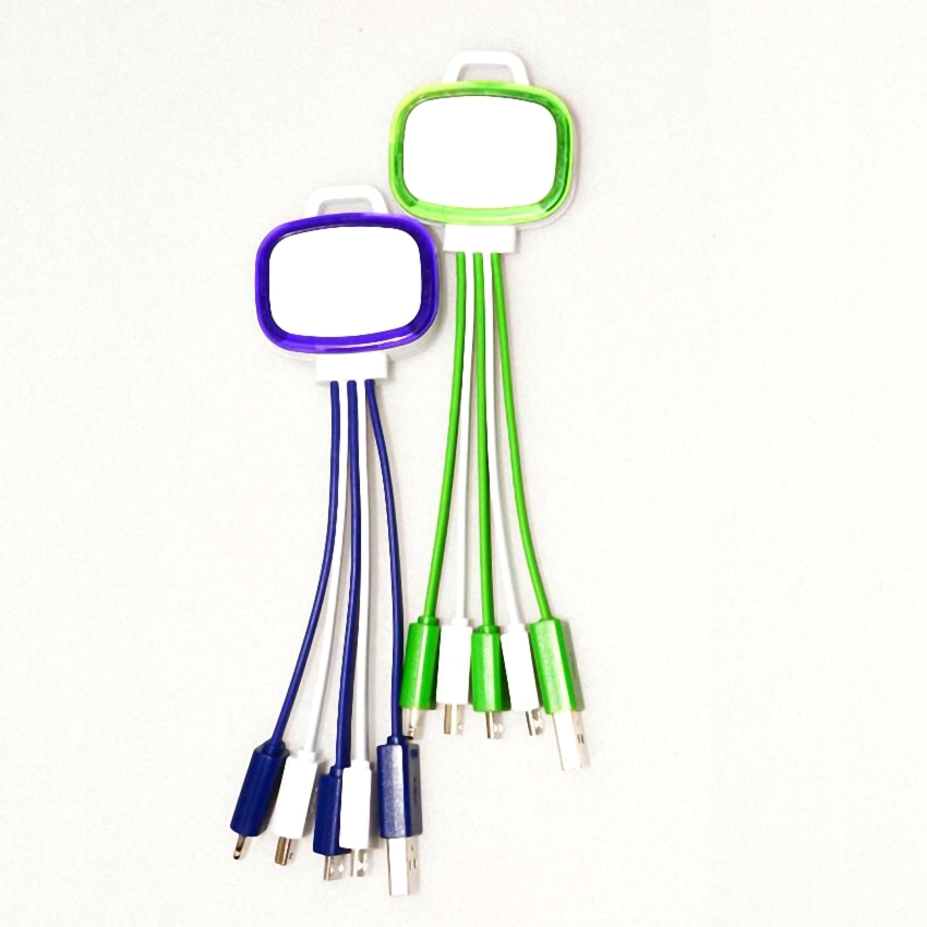 OEM/ODM AF-501FG MFI LED Charging Cable for Cell Phone Keychain 5 in 1 Micro Multi Mini USB