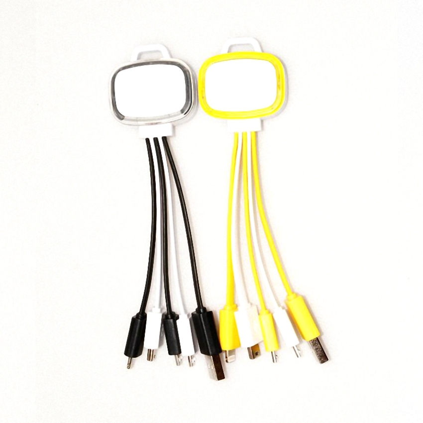 OEM/ODM AF-501FG MFI LED Charging Cable for Cell Phone Keychain 5 in 1 Micro Multi Mini USB