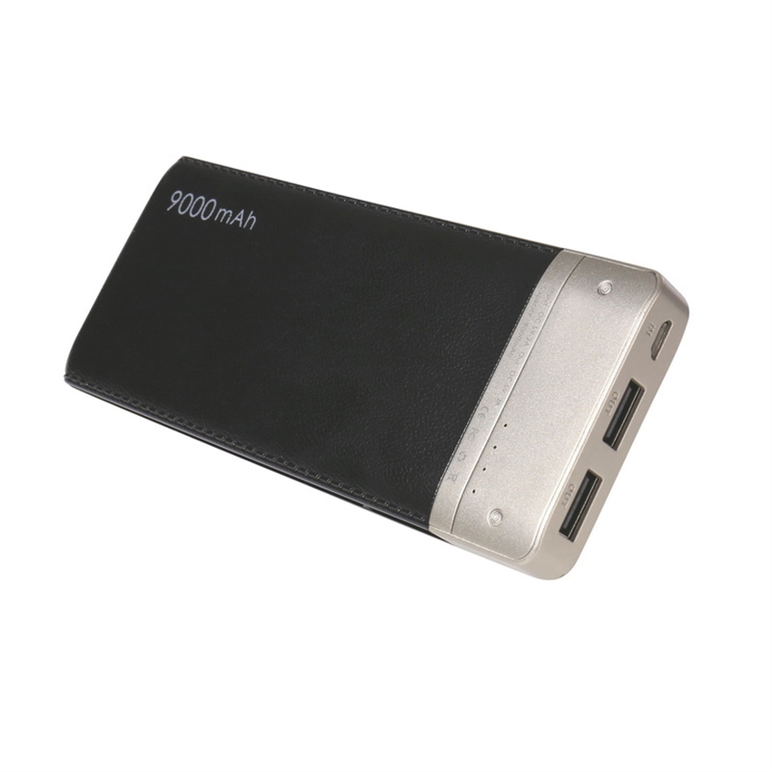 OEM/ODM AF-663 QC2.0 9000mAh Power Bank Dual Output Fast Charger Skin Texture