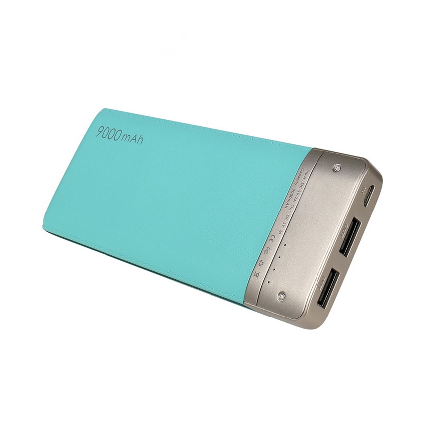 OEM/ODM AF-663 QC2.0 9000mAh Power Bank Dual Output Fast Charger Skin Texture